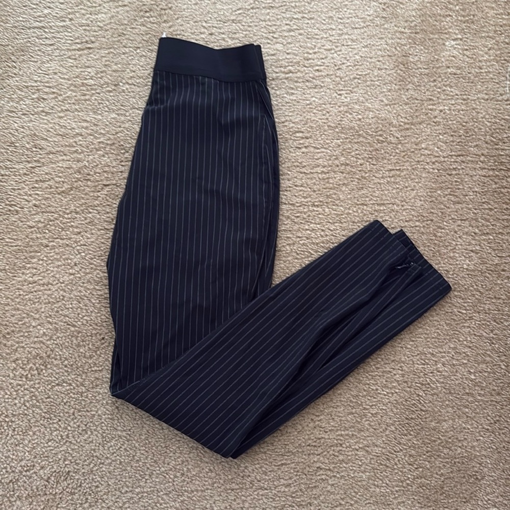 Alexander Wang pinstripe capri in black